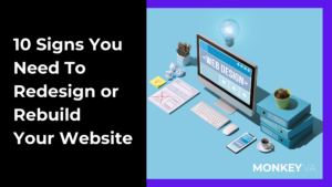 redesign or rebuild your website, vector art of a website mock up